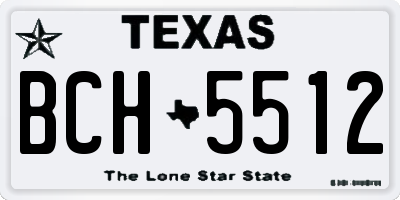 TX license plate BCH5512