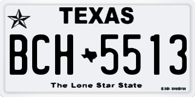 TX license plate BCH5513