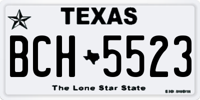 TX license plate BCH5523