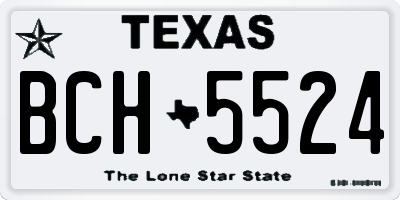 TX license plate BCH5524