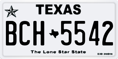 TX license plate BCH5542