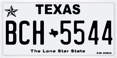 TX license plate BCH5544