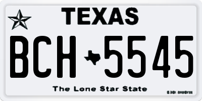 TX license plate BCH5545