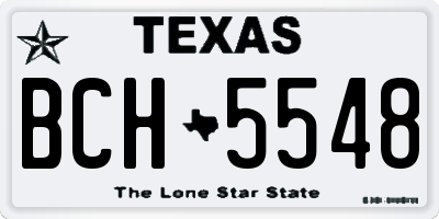 TX license plate BCH5548