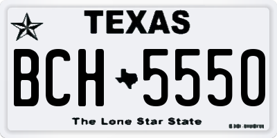 TX license plate BCH5550