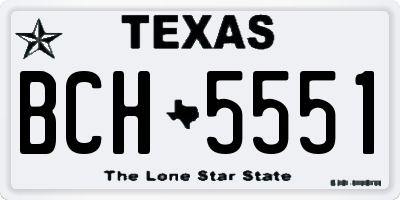 TX license plate BCH5551
