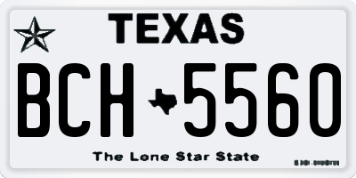 TX license plate BCH5560