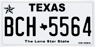 TX license plate BCH5564