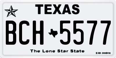 TX license plate BCH5577