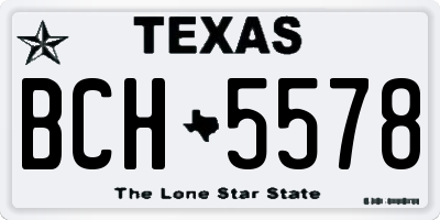 TX license plate BCH5578