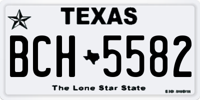 TX license plate BCH5582
