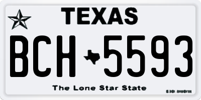 TX license plate BCH5593