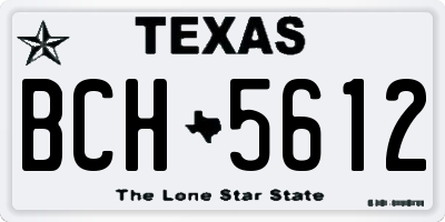 TX license plate BCH5612