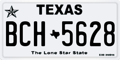 TX license plate BCH5628