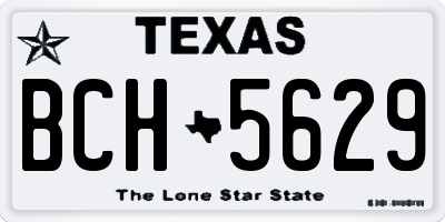 TX license plate BCH5629
