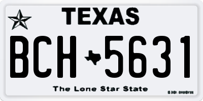 TX license plate BCH5631
