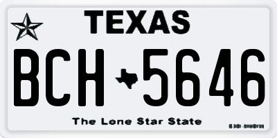 TX license plate BCH5646