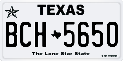 TX license plate BCH5650