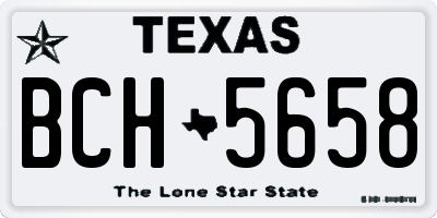 TX license plate BCH5658