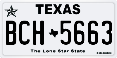 TX license plate BCH5663