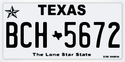 TX license plate BCH5672