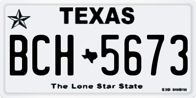 TX license plate BCH5673