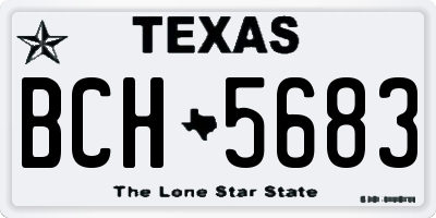 TX license plate BCH5683