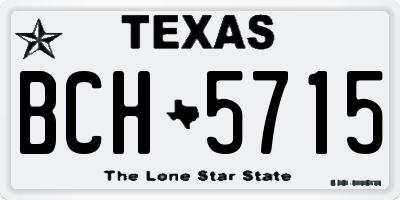 TX license plate BCH5715