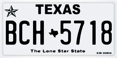 TX license plate BCH5718