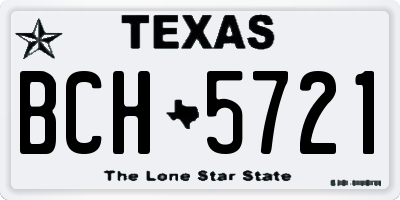 TX license plate BCH5721
