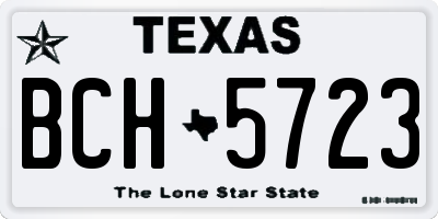 TX license plate BCH5723