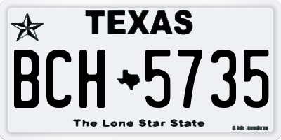 TX license plate BCH5735