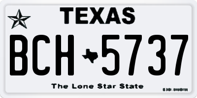 TX license plate BCH5737