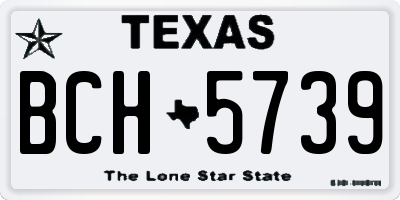 TX license plate BCH5739