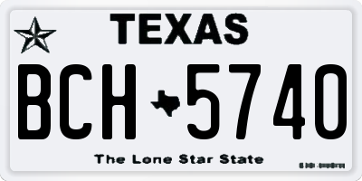 TX license plate BCH5740