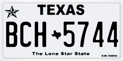TX license plate BCH5744