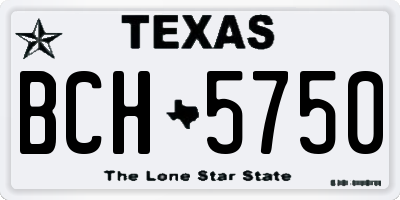 TX license plate BCH5750