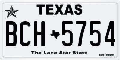 TX license plate BCH5754