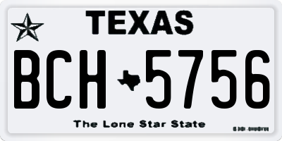 TX license plate BCH5756