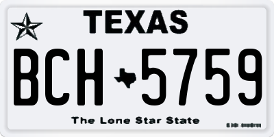 TX license plate BCH5759
