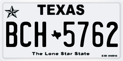 TX license plate BCH5762