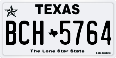 TX license plate BCH5764