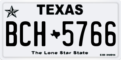TX license plate BCH5766