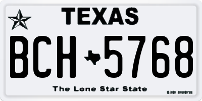 TX license plate BCH5768