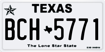 TX license plate BCH5771