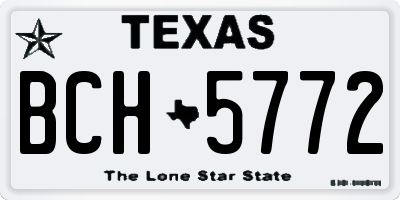 TX license plate BCH5772