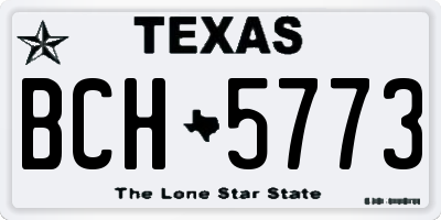 TX license plate BCH5773