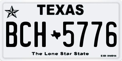 TX license plate BCH5776
