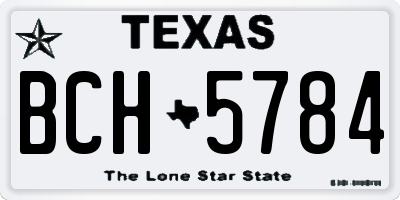 TX license plate BCH5784