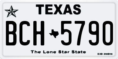 TX license plate BCH5790